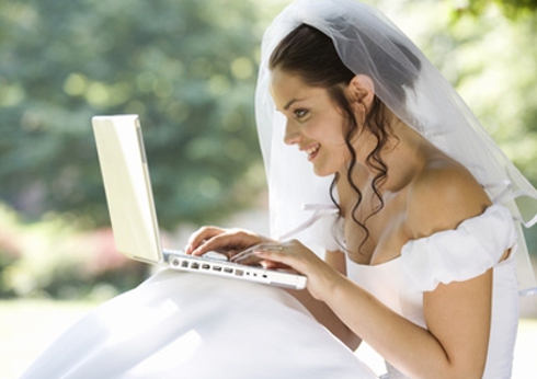 Happy organised bride