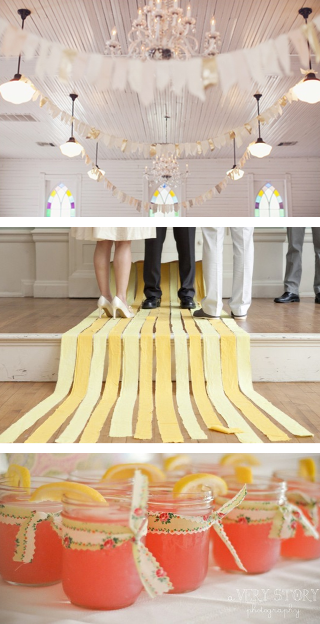 DIY wedding fabric strips ~ ideas DIY wedding fabric strips ~ ideas
