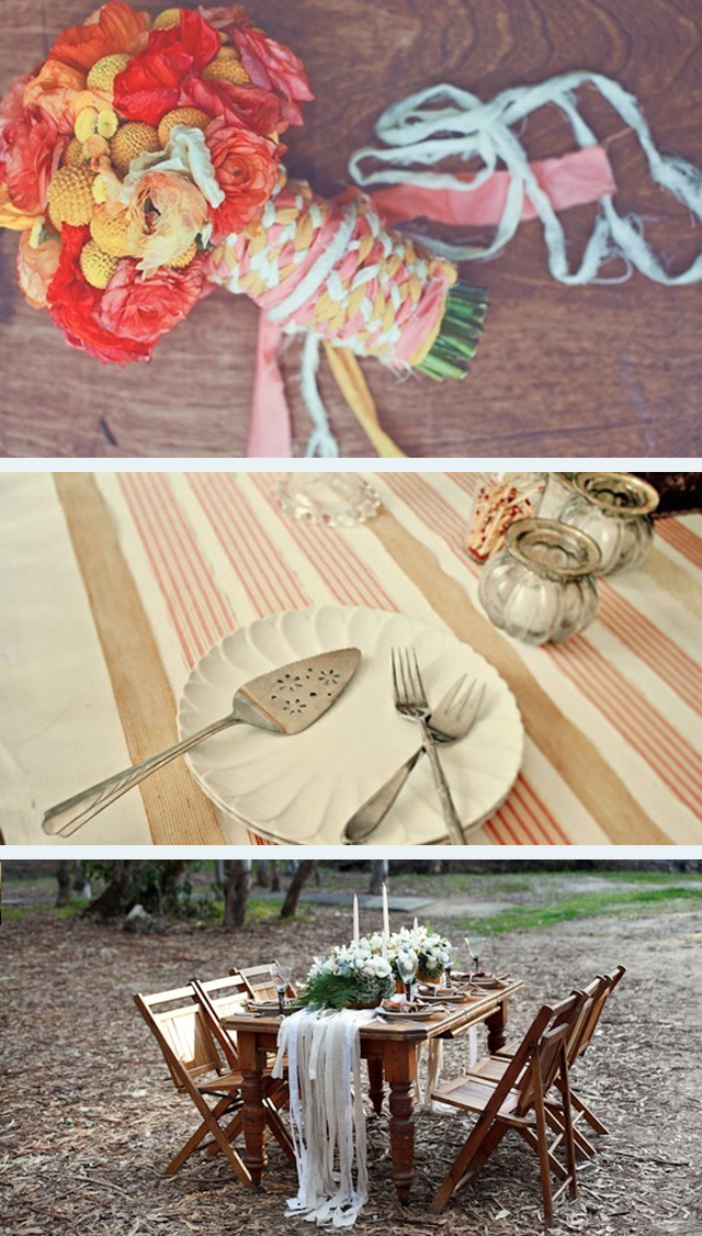DIY wedding fabric strips ~ ideas1 DIY wedding fabric strips ~ ideas1
