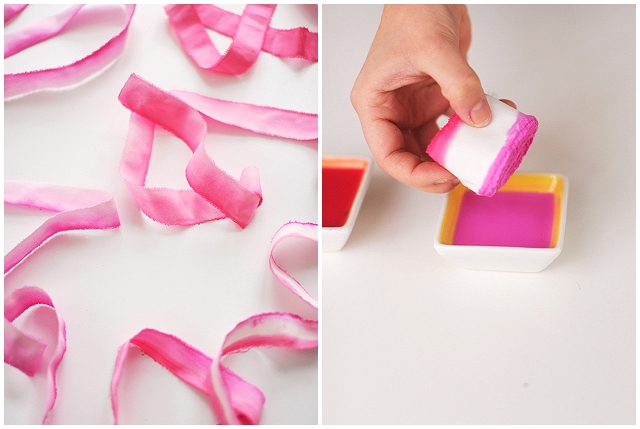 DIY wedding fabric strips ~ ombre DIY wedding fabric strips ~ ombre