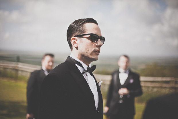 1920s Prohibition Style Safari Wedding - Groom in Shades