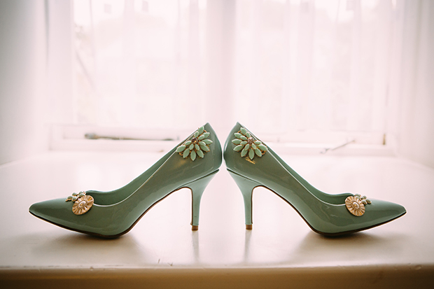 Mint Green, Coral & Gold Sequins Real Wedding: Jayne & Andy