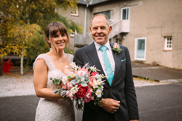 Mint Green, Coral & Gold Sequins Real Wedding: Jayne & Andy