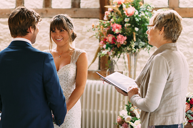 Mint Green, Coral & Gold Sequins Real Wedding: Jayne & Andy