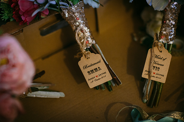 Mint Green, Coral & Gold Sequins Real Wedding: Jayne & Andy