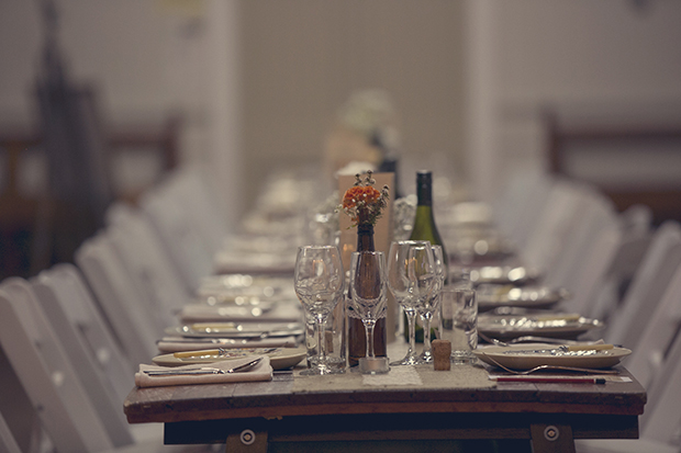 Homemade Lace, Burlap & Hessian Wedding With Original 50s Wedding Dress: Alon & Jodie