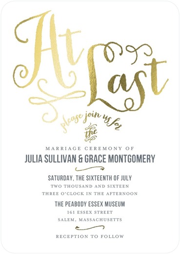At Last Wedding Invitations Storm