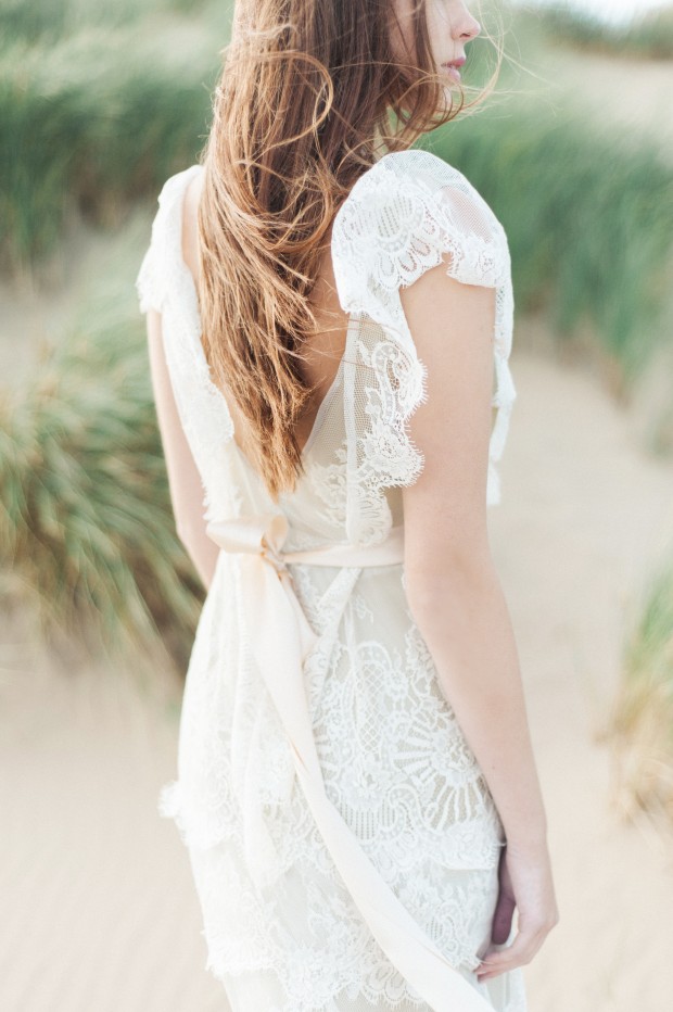 Ethereal & Beautiful Fine Art Bridal Editorial: Lace, Light, Sand & Sea