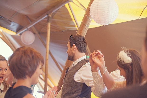 Kooky Pastel Pink & Mint Tipi Wedding With Lanterns & Bunting: Natalie & Tom