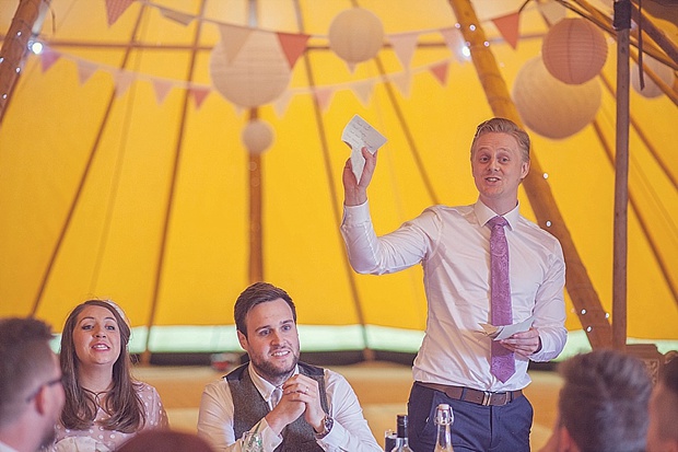 Kooky Pastel Pink & Mint Tipi Wedding With Lanterns & Bunting: Natalie & Tom