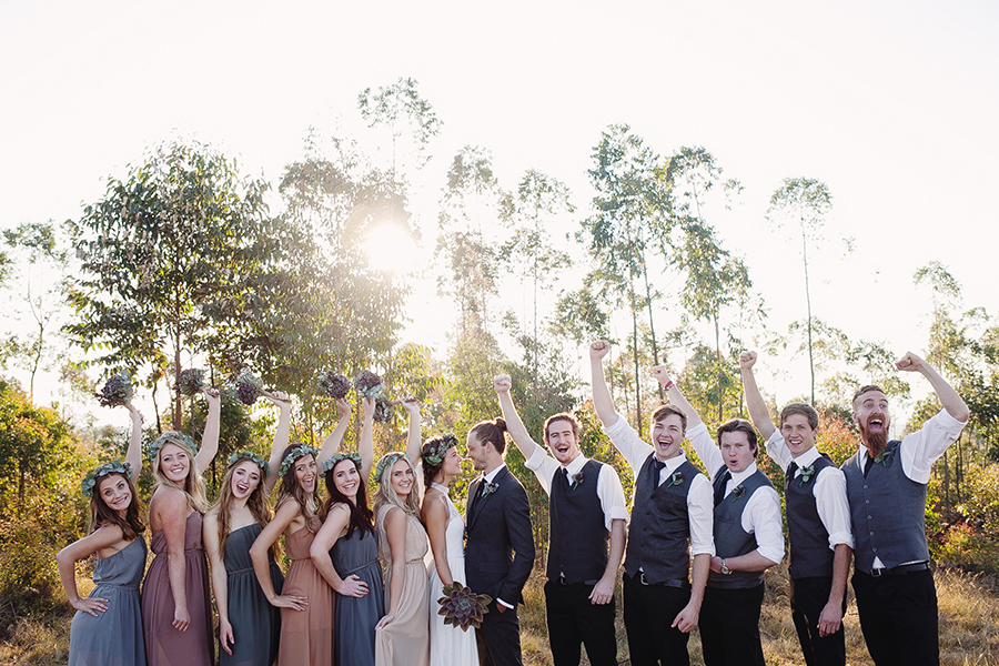 Foliage Crowns, Tree Stumps & a Giant Succulent Bouquet for an Earthy, Rustic Wedding: Chris & Mel Foliage Crowns, Tree Stumps & a Giant Succulent Bouquet for an Earthy, Rustic Wedding: Chris & Mel