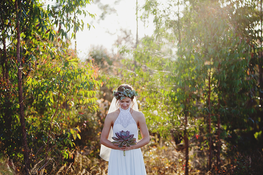 Foliage Crowns, Tree Stumps & a Giant Succulent Bouquet for an Earthy, Rustic Wedding: Chris & Mel Foliage Crowns, Tree Stumps & a Giant Succulent Bouquet for an Earthy, Rustic Wedding: Chris & Mel