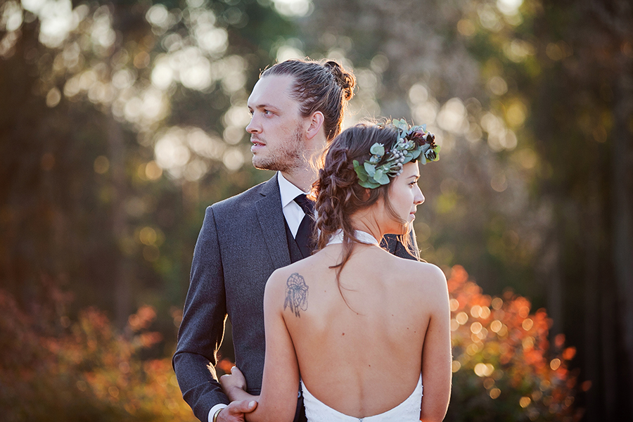 Foliage Crowns, Tree Stumps & a Giant Succulent Bouquet for an Earthy, Rustic Wedding: Chris & Mel Foliage Crowns, Tree Stumps & a Giant Succulent Bouquet for an Earthy, Rustic Wedding: Chris & Mel